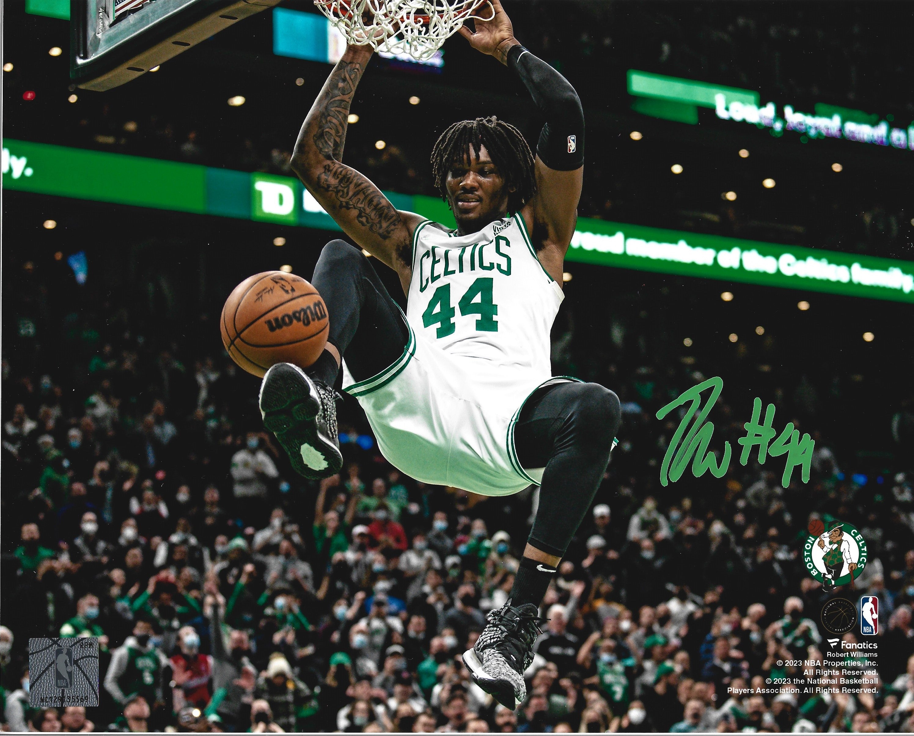 Robert Williams III Slam Dunk Boston Celtics Autographed Basketball Photo 2