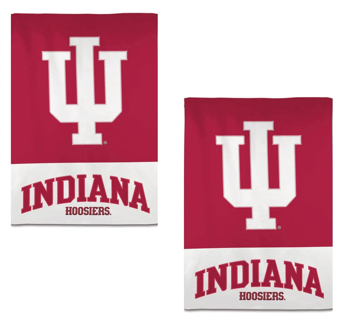 Indiana Hoosiers 2 Sided Embroidered Banner