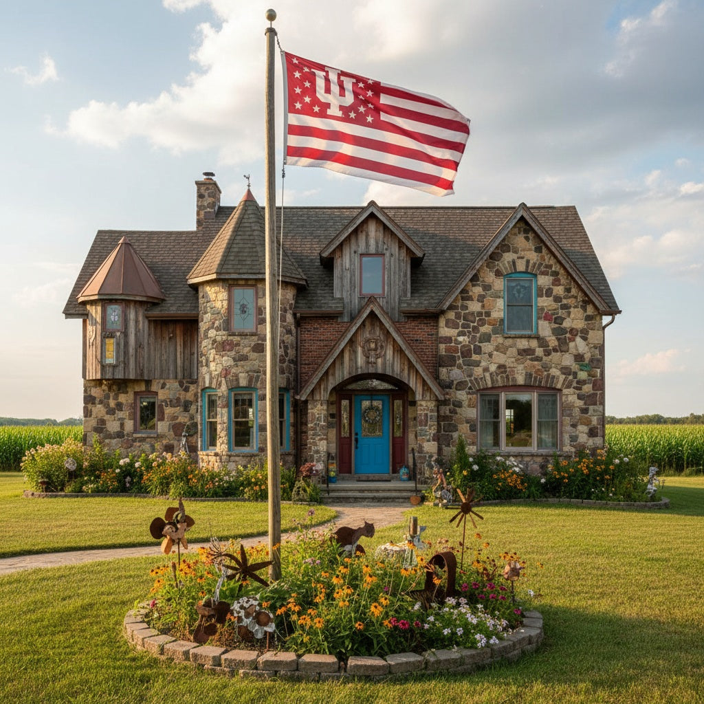 Indiana Hoosiers Flag 3x5 Americana Stars Stripes 2