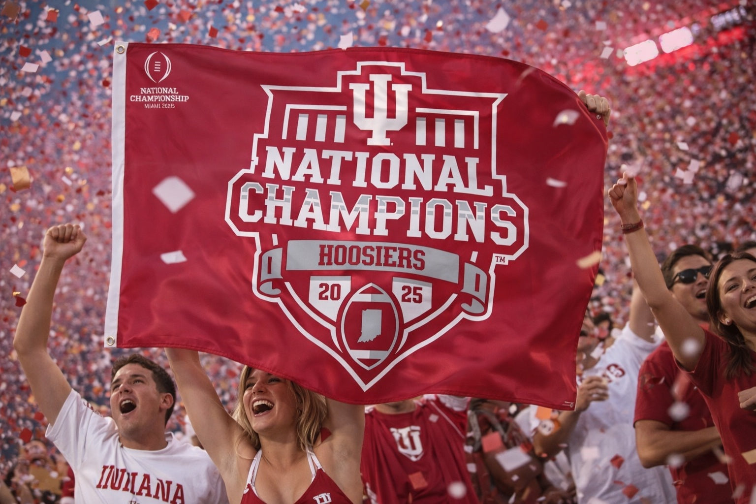 Indiana National Football Champions 3x5 Flag