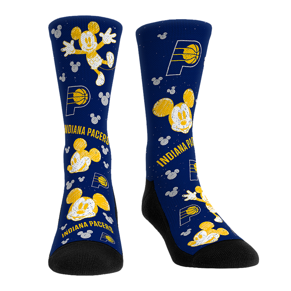 Indiana Pacers - Disney  - Mickey Sketch | Rock 'Em Socks