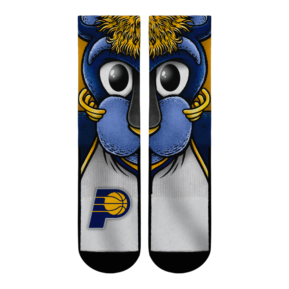 Indiana Pacers - Split Face Mascot | Rock 'Em Socks