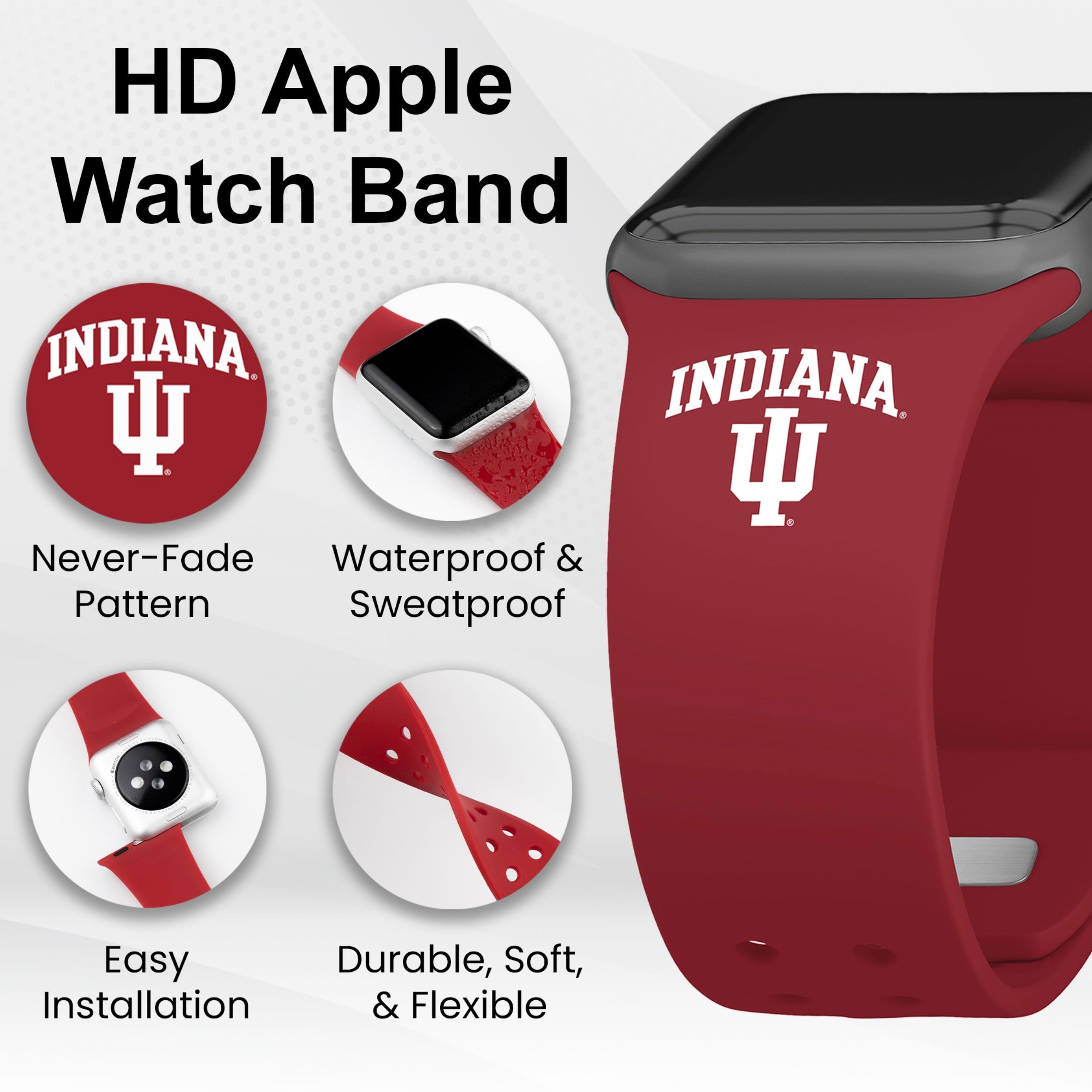 Indiana Hoosiers HD Apple Watch Band 6