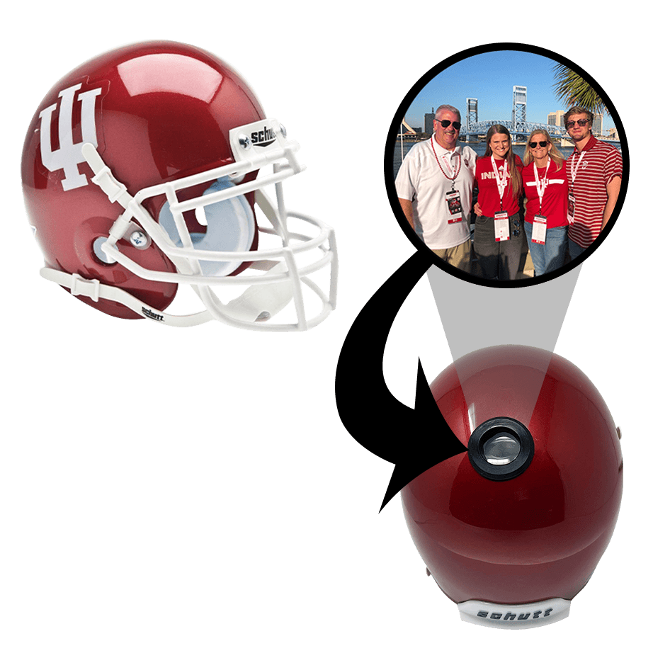 Indiana Hoosiers College Football Collectible Mini Helmet - Picture Inside - FANZ Collectibles 3