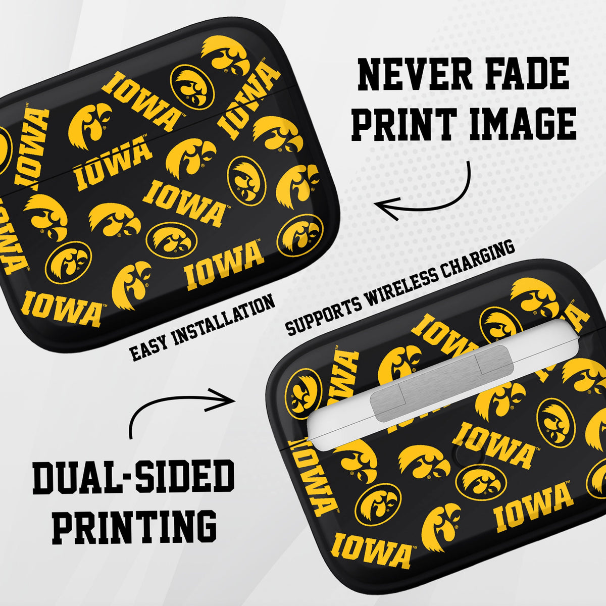 Iowa Hawkeyes HDX AirPods Pro 1 & 2 Case Cover | Affinity Bands 7