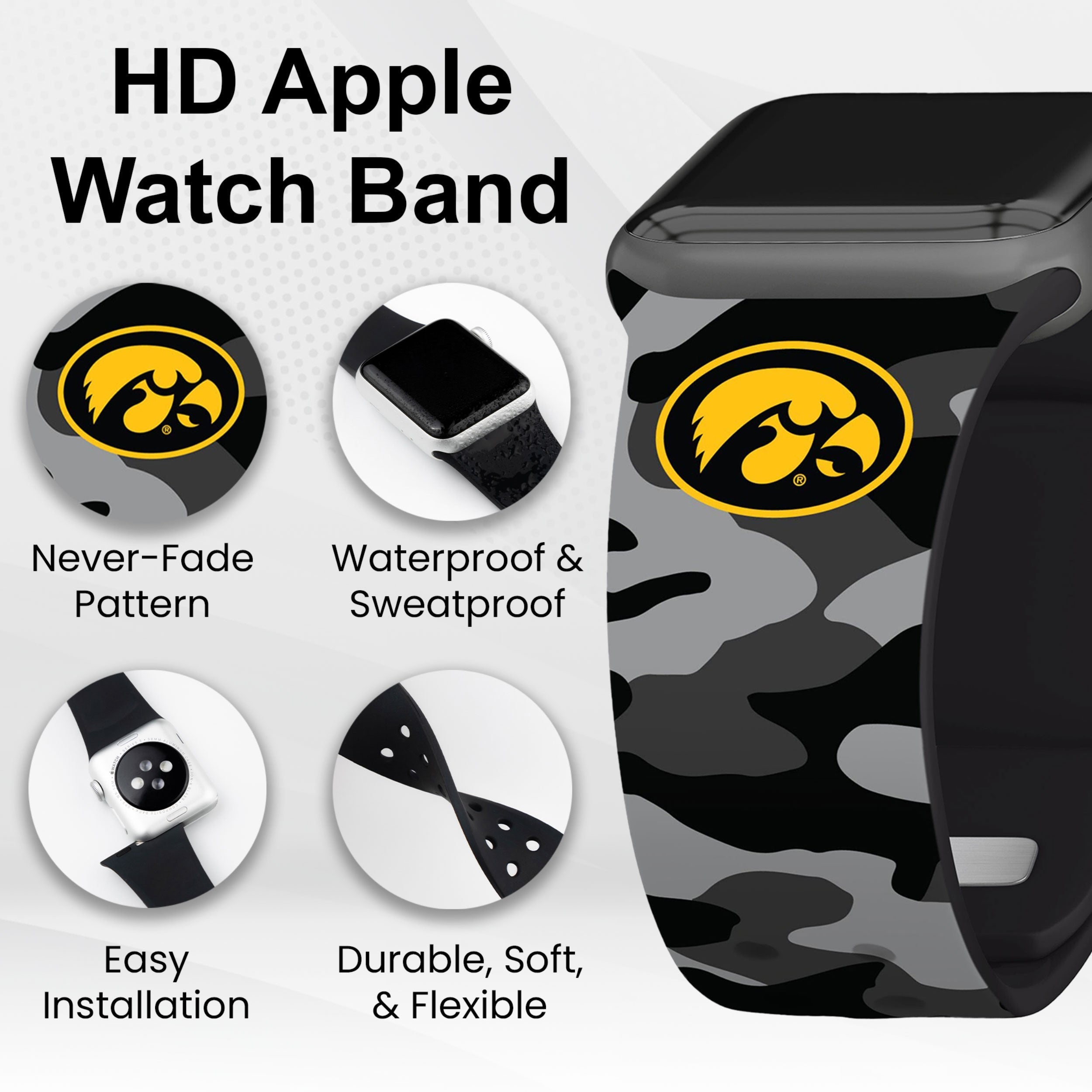 Iowa Hawkeyes HD Apple Watch Band | Affinity Bands 28