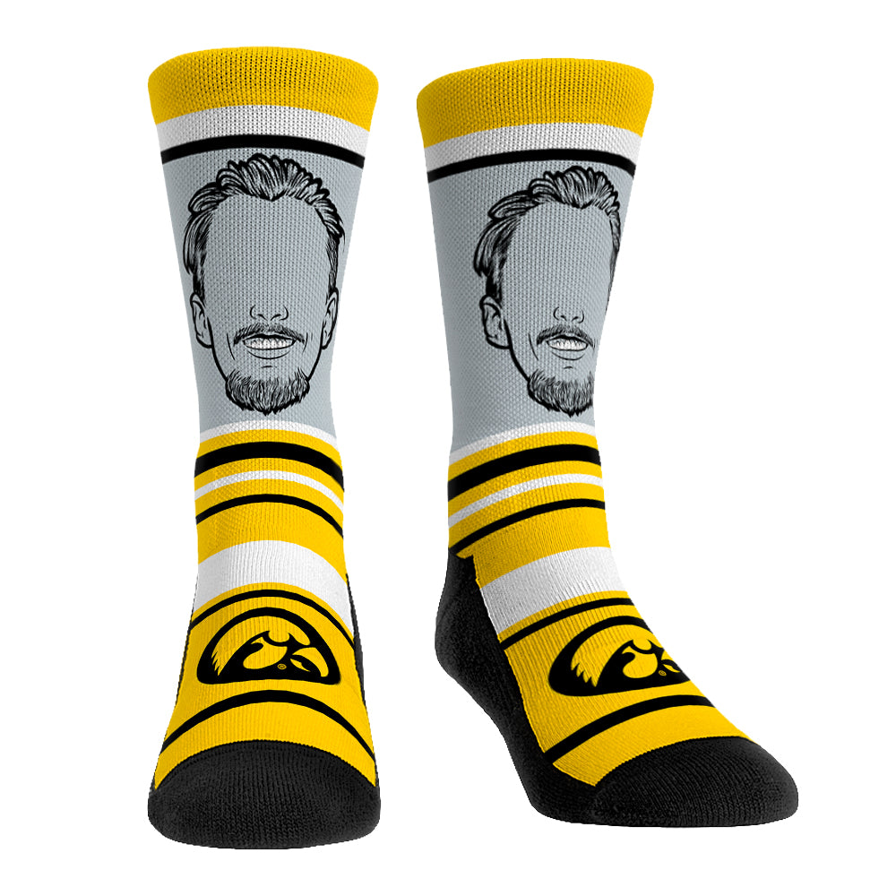 George Kittle - Iowa Hawkeyes  - Superstar Stripes | Rock 'Em Socks 1