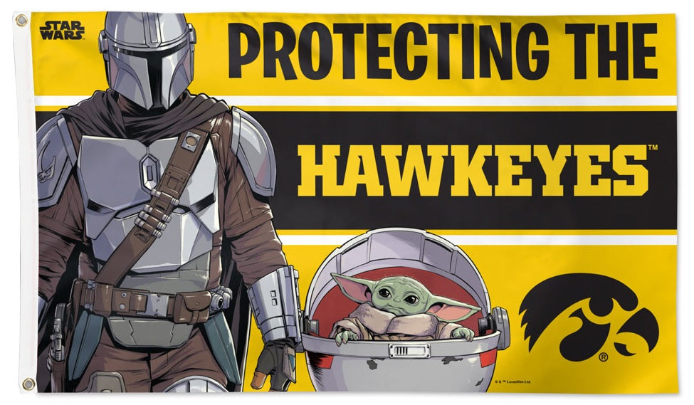 Iowa Hawkeyes Flag 3x5 Mandalorian Protecting The Hawkeyes