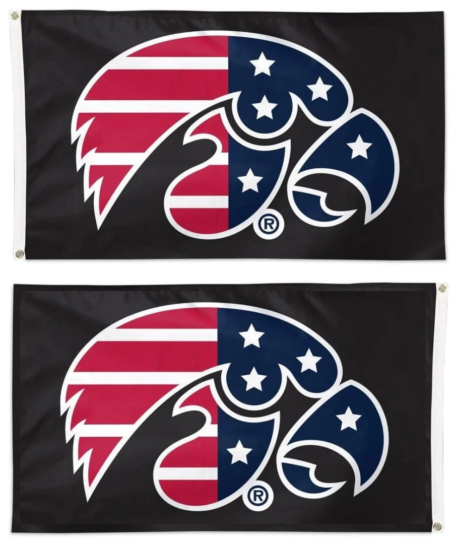 Iowa Hawkeyes Flag 3x5 Patriotic Logo 2 Sided 1