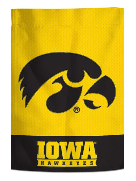 Iowa Hawkeyes Garden Flag Embroidered 2 Sided 1