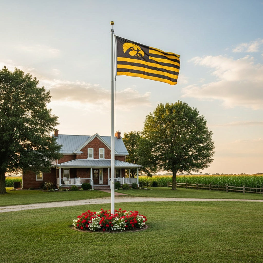 Iowa Hawkeyes Patriotic Stripes 3x5 Flag 2
