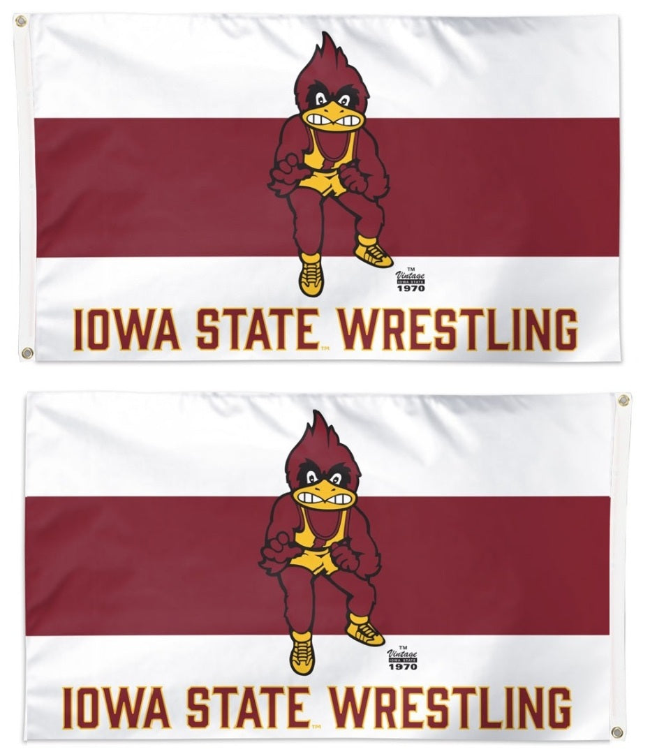 Iowa State Wrestling 2 Sided 3x5 Flag 1
