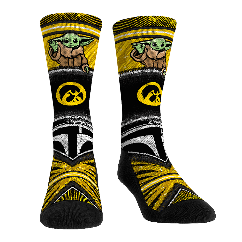 Iowa Hawkeyes - Star Wars  - Grogu Intergalactic Fan | Rock 'Em Socks 1