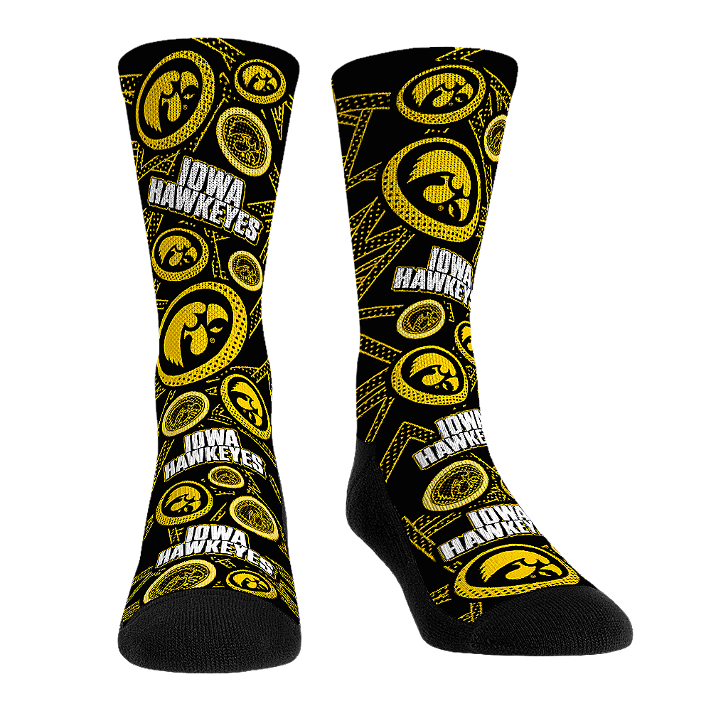 Iowa Hawkeyes - Microdot All-Over | Rock 'Em Socks 1