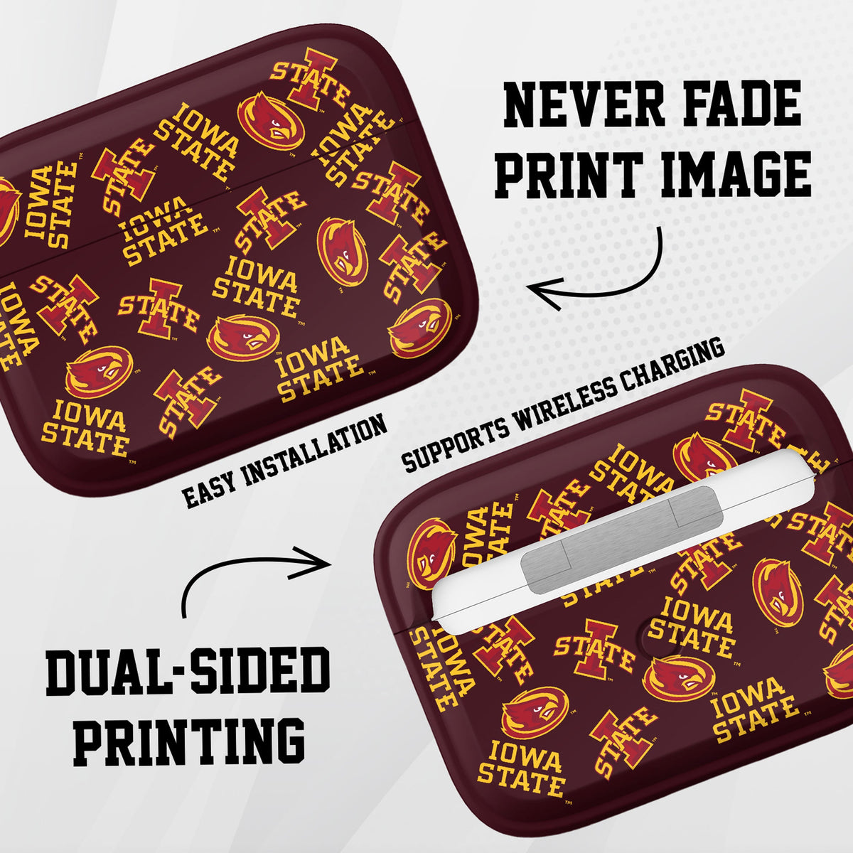 Iowa State Cyclones HDX AirPods Pro 1 & 2 Case Cover | Affinity Bands 7