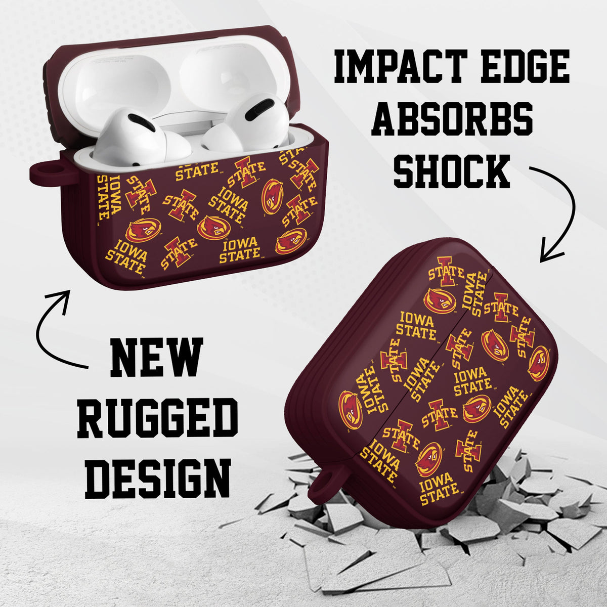 Iowa State Cyclones HDX AirPods Pro 1 & 2 Case Cover | Affinity Bands 8