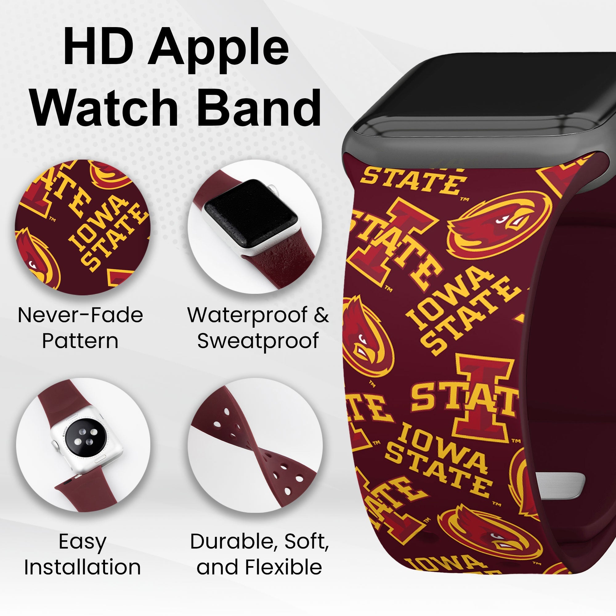 Iowa State Cyclones HD Apple Watch Band | Affinity Bands 15