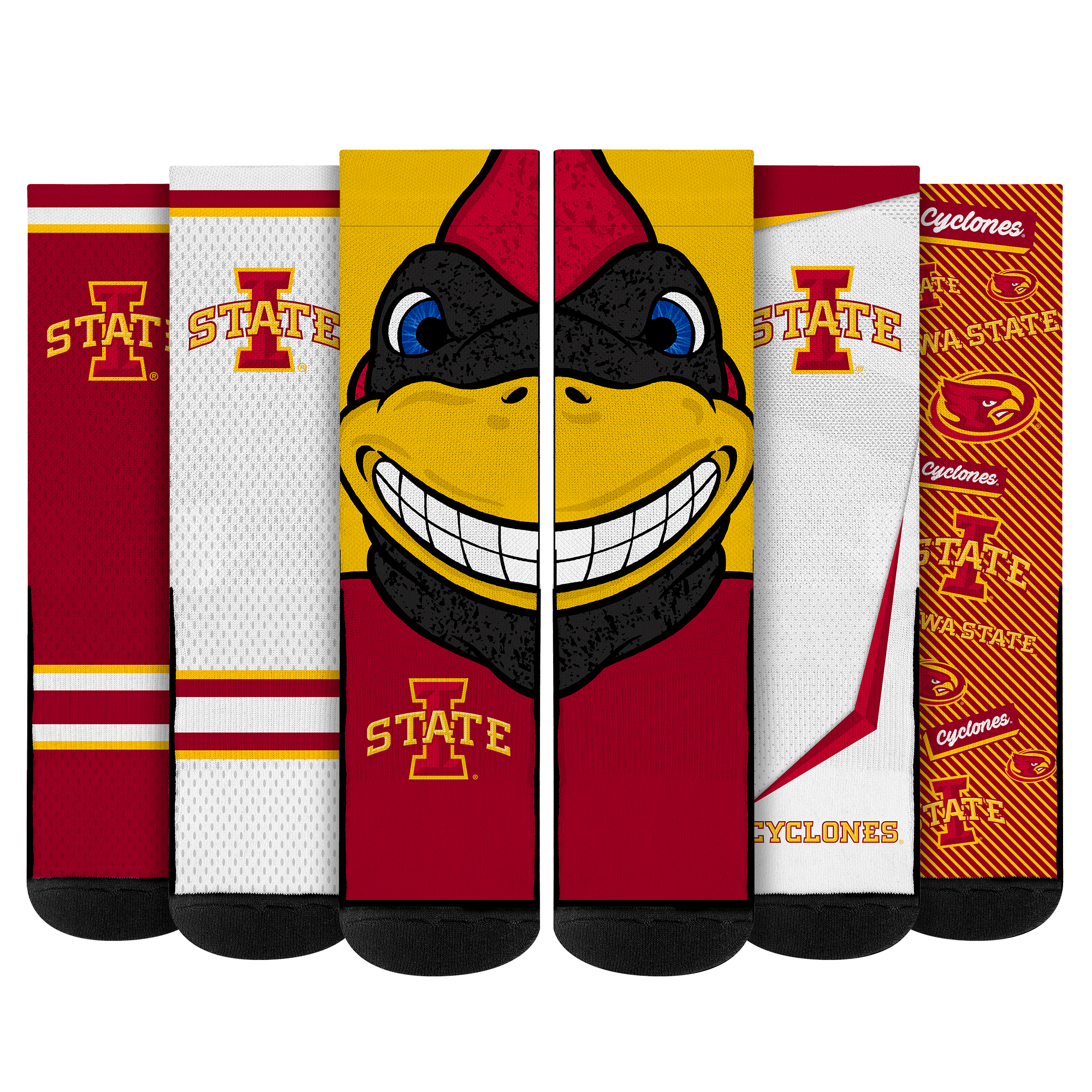 Iowa State Cyclones - Super Fan Bundle 5-Pack | Rock 'Em Socks 1