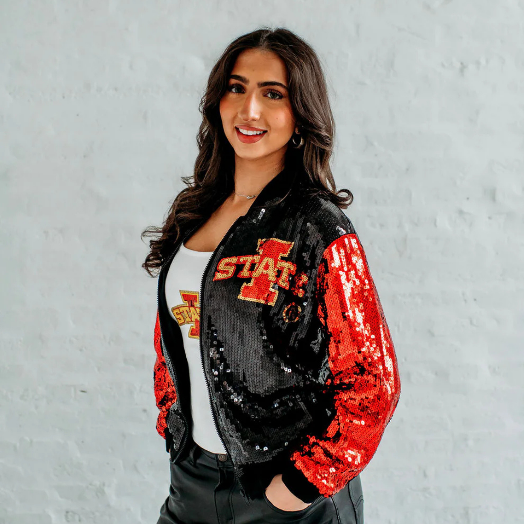 Iowa State Sequin Bomber Jacket 1