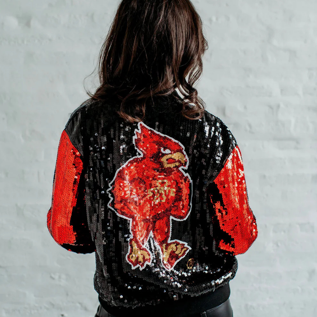 Iowa State Sequin Bomber Jacket 2