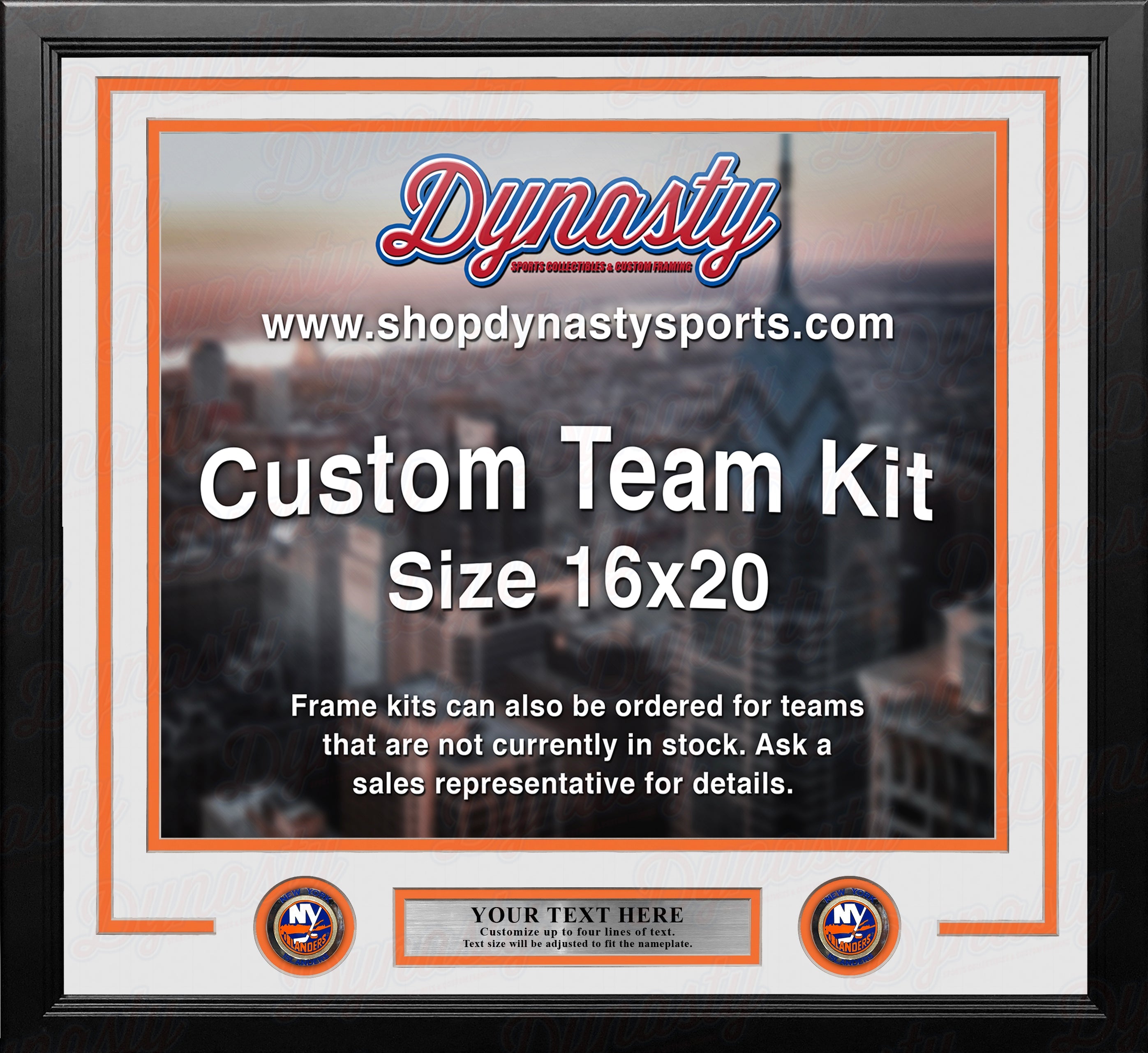 New York Islanders Custom NHL Hockey 16x20 Picture Frame Kit (Multiple Colors) 3
