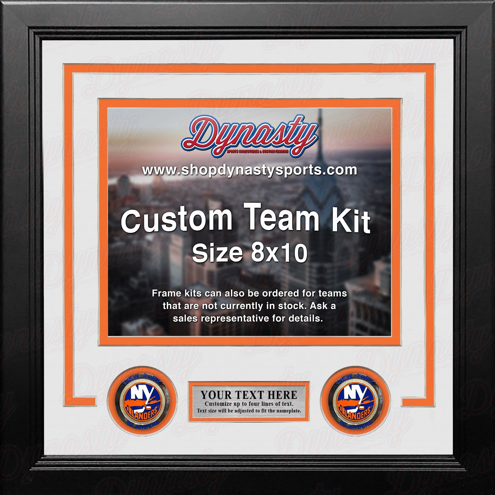 New York Islanders Custom NHL Hockey 8x10 Picture Frame Kit (Multiple Colors) 3