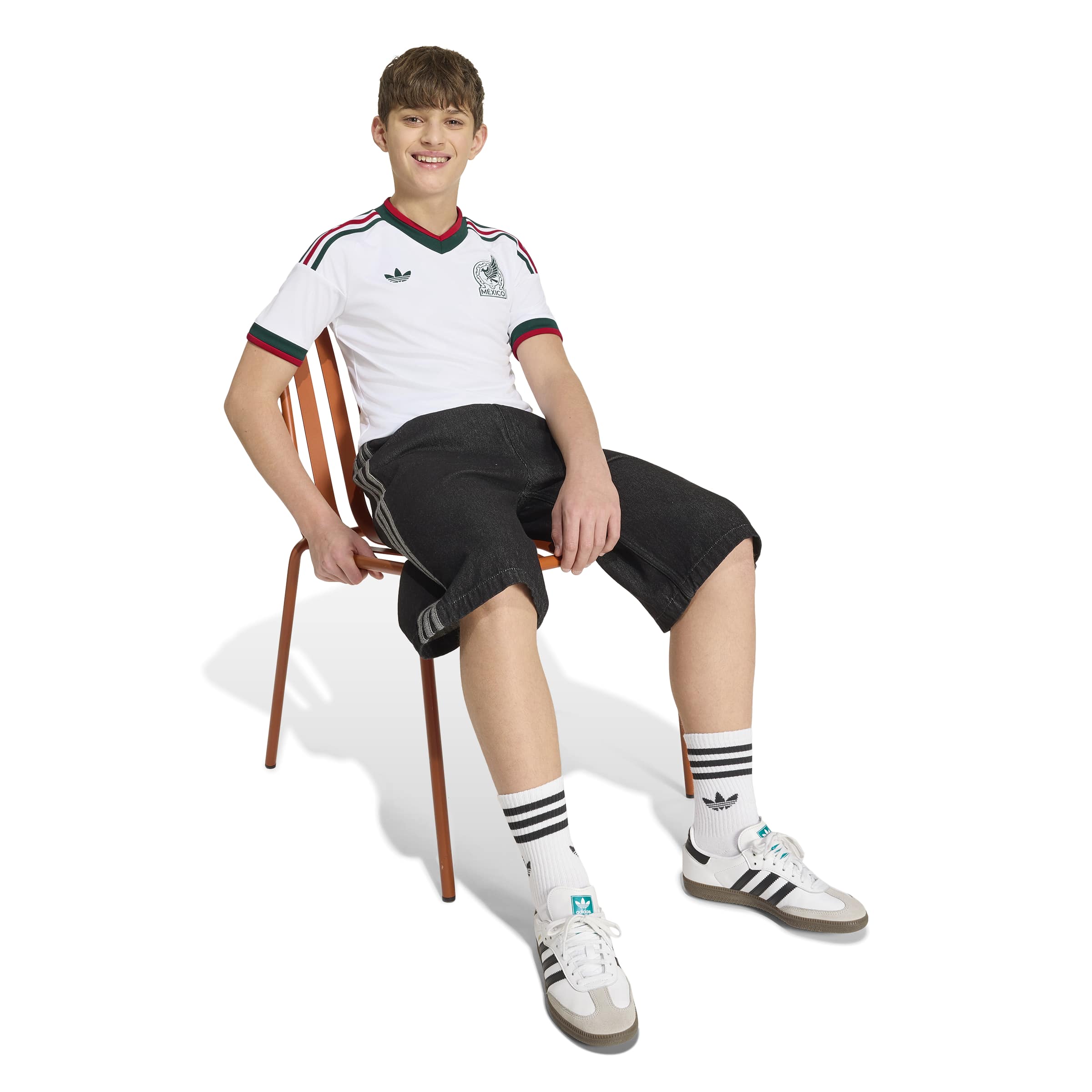 Adidas Kids Mexico 26 Away Jersey - White 7