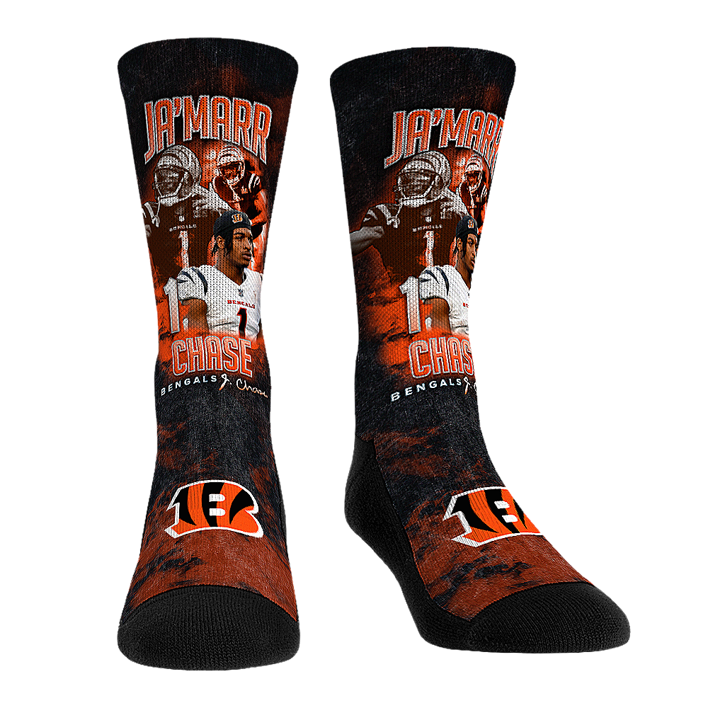 Ja'Marr Chase - Cincinnati Bengals  - Retro Photo | Rock 'Em Socks 1