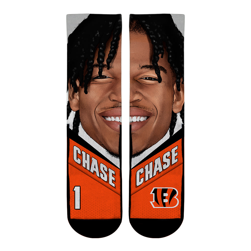 Ja'Marr Chase - Cincinnati Bengals  - Game Face | Rock 'Em Socks 1