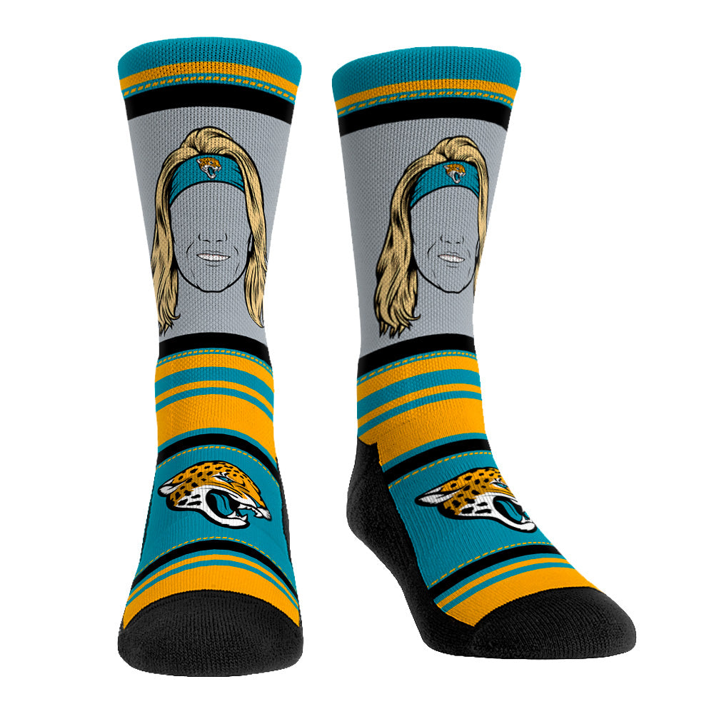 Trevor Lawrence - Jacksonville Jaguars  - Superstar Stripes | Rock 'Em Socks 1