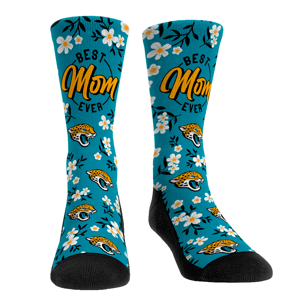 Jacksonville Jaguars - Best Mom Floral | Rock 'Em Socks 1