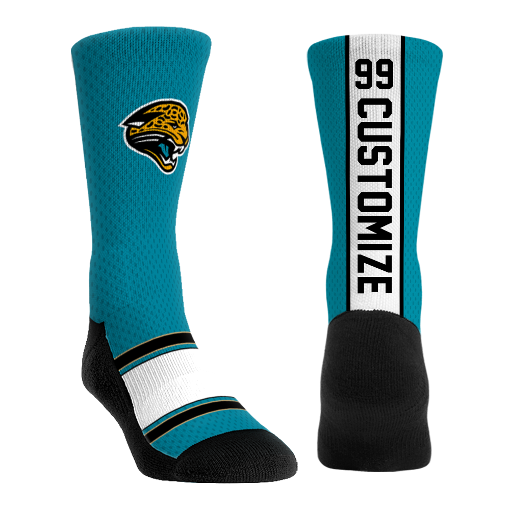 Jacksonville Jaguars - Custom Jersey (Throwback) | Rock 'Em Socks 1