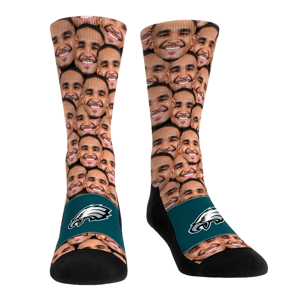 Jalen Hurts - Philadelphia Eagles  - Face Repeat | Rock 'Em Socks 1