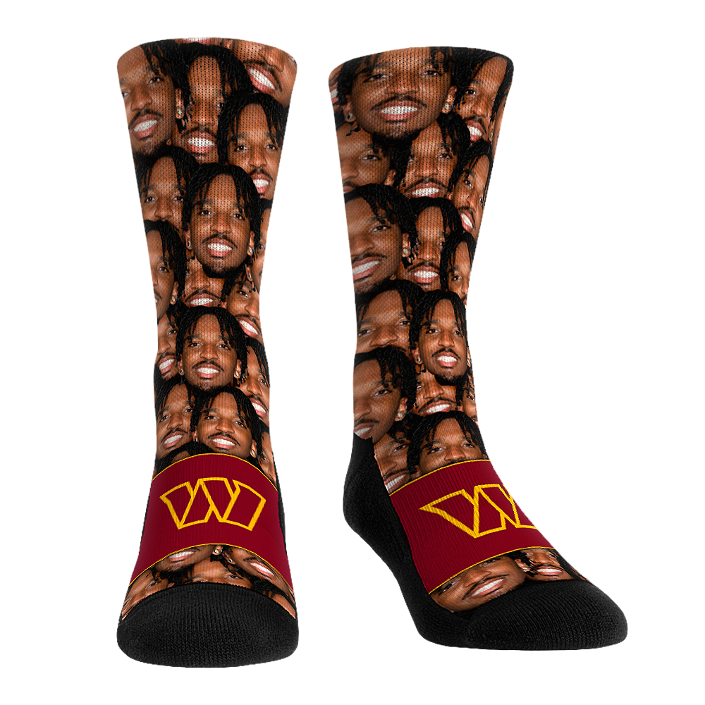 Jayden Daniels - Washington Commanders - Face Repeat | Rock 'Em Socks 1