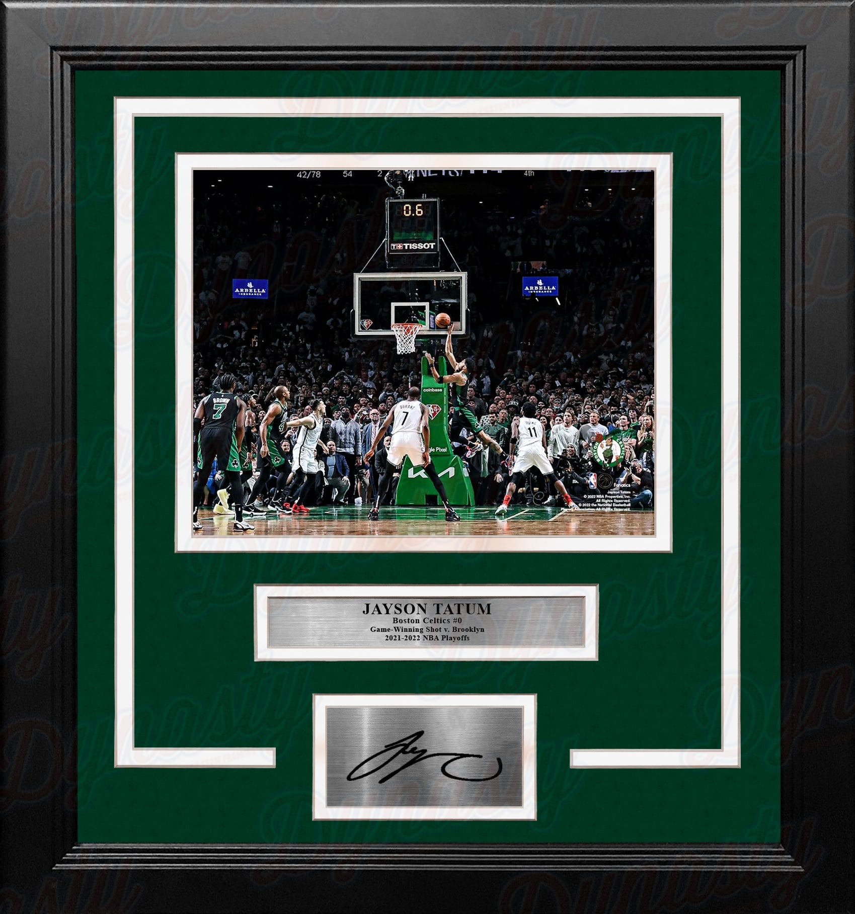 Jayson Tatum Game-Winner v. Nets Boston Celtics 8x10 Framed Basketball Photo with Engraved Autograph 1