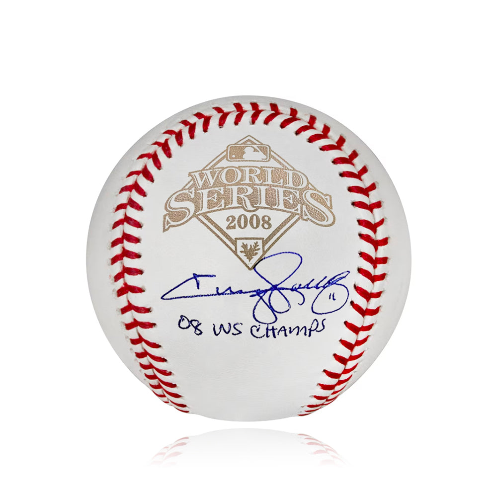 Jimmy Rollins Philadelphia Phillies Autographed 2008 World Series Baseball Inscribed WS Champs - JSA 1