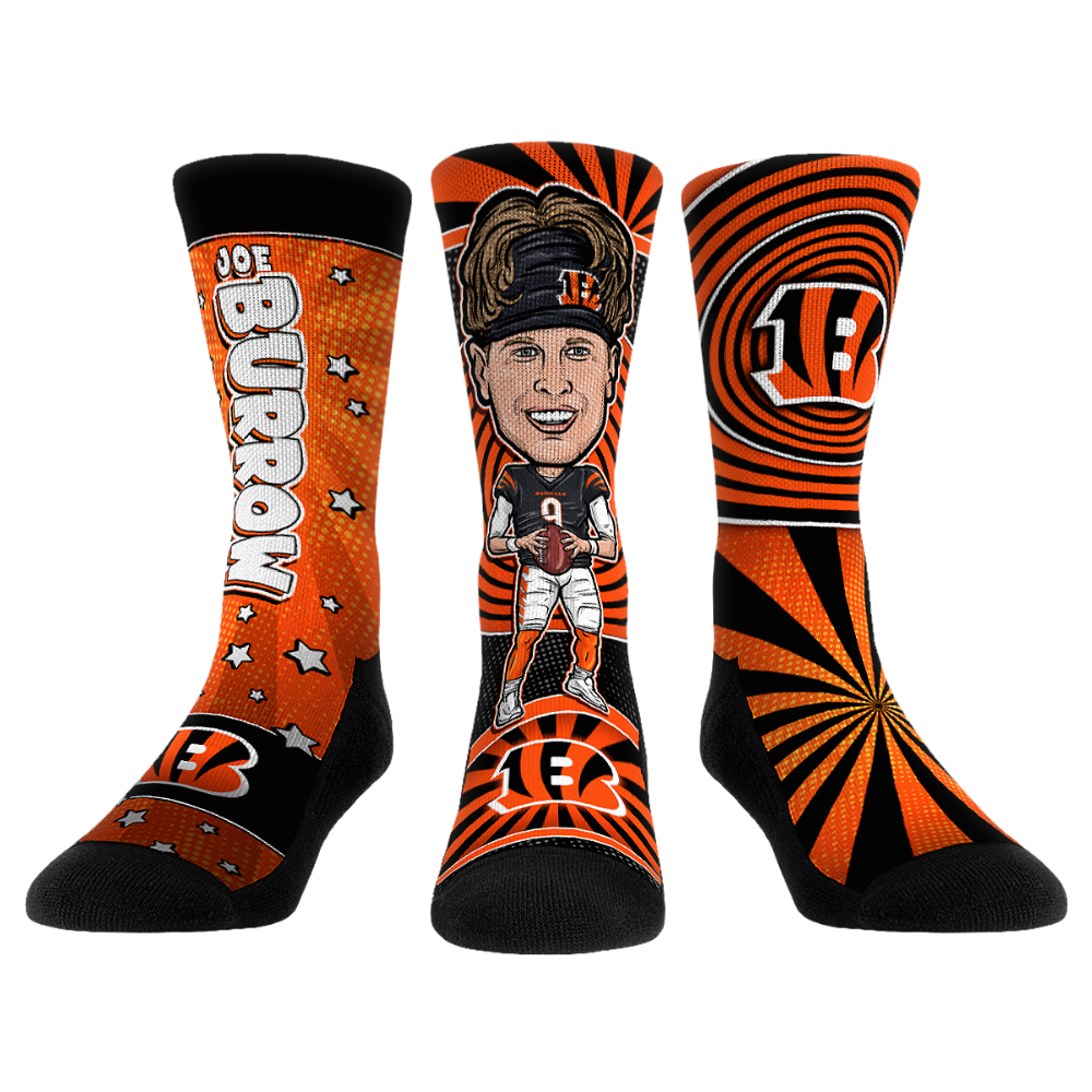 Joe Burrow - Cincinnati Bengals - Bobblehead 3-Pack | Rock 'Em Socks 1