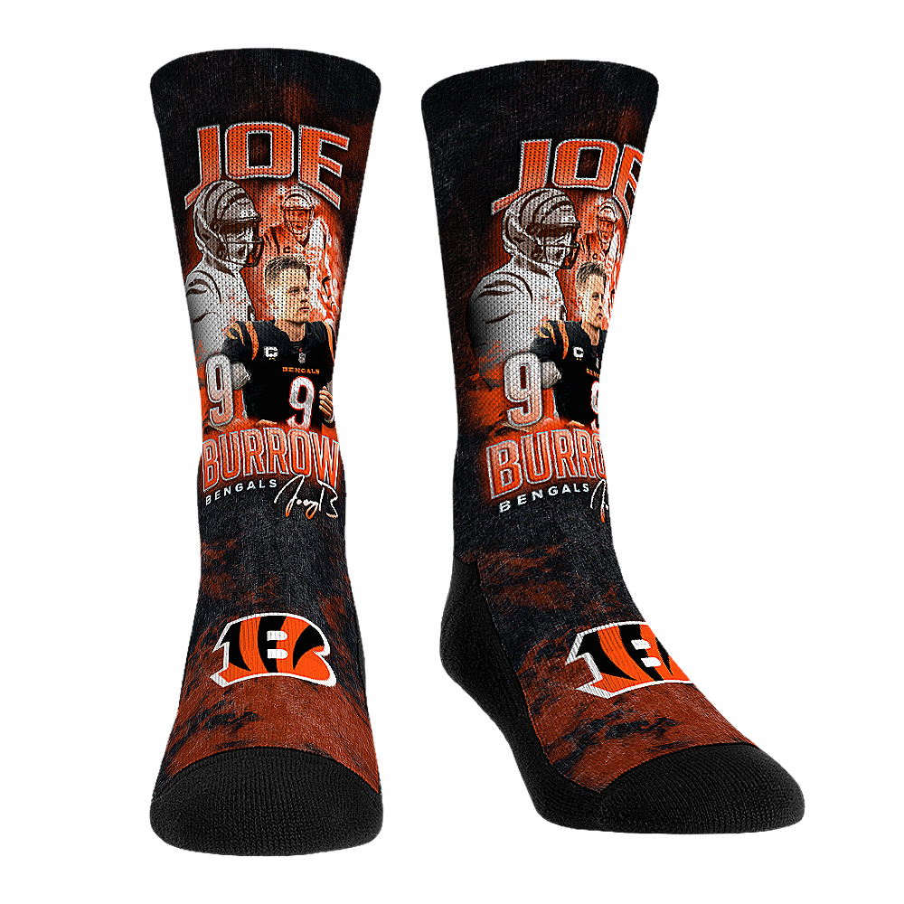 Joe Burrow - Cincinnati Bengals  - Retro Photo | Rock 'Em Socks 1