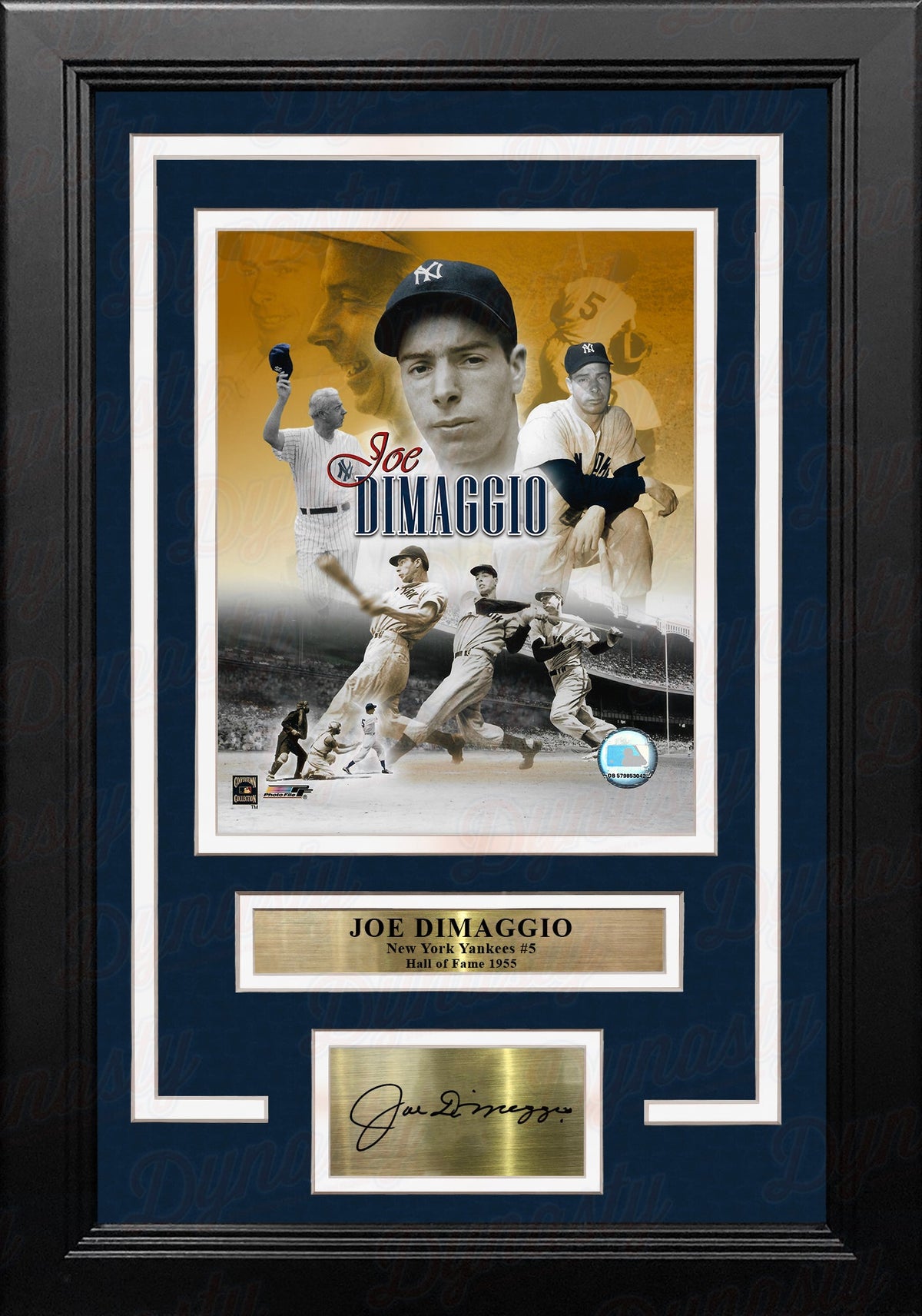 Joe DiMaggio New York Yankees 8" x 10" Framed Baseball Collage Photo with Engraved Autograph 2