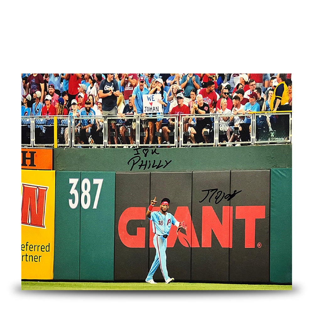 Johan Rojas Philly Love Philadelphia Phillies Autographed 11" x 14" Photo Inscribed I ♥ Philly 1
