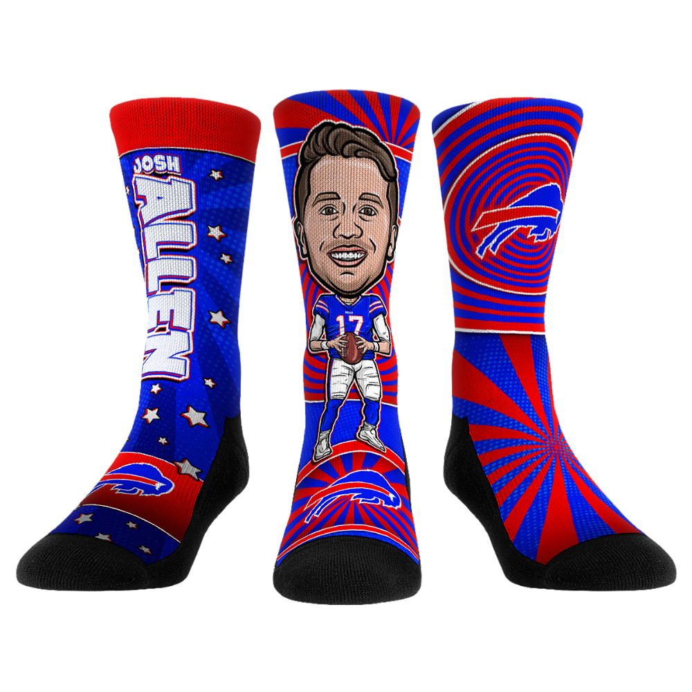 Josh Allen - Buffalo Bills  - Bobblehead 3-Pack | Rock 'Em Socks