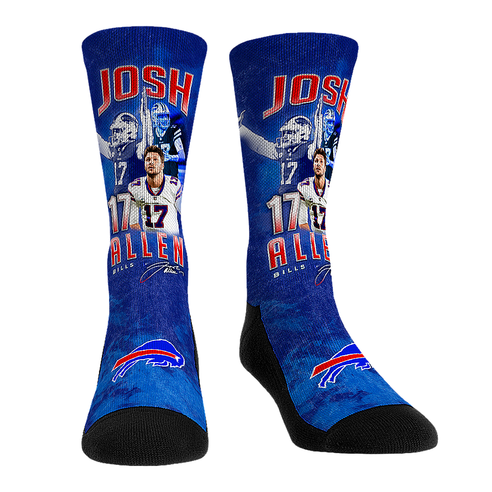 Josh Allen - Buffalo Bills  - Retro Photo | Rock 'Em Socks