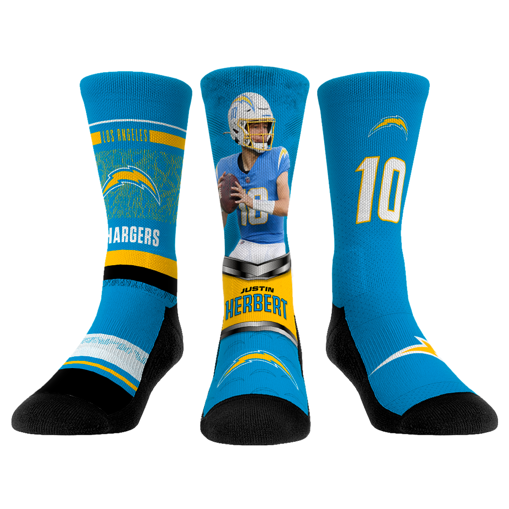 Justin Herbert - Los Angeles Chargers  - Pro 3-Pack | Rock 'Em Socks 1