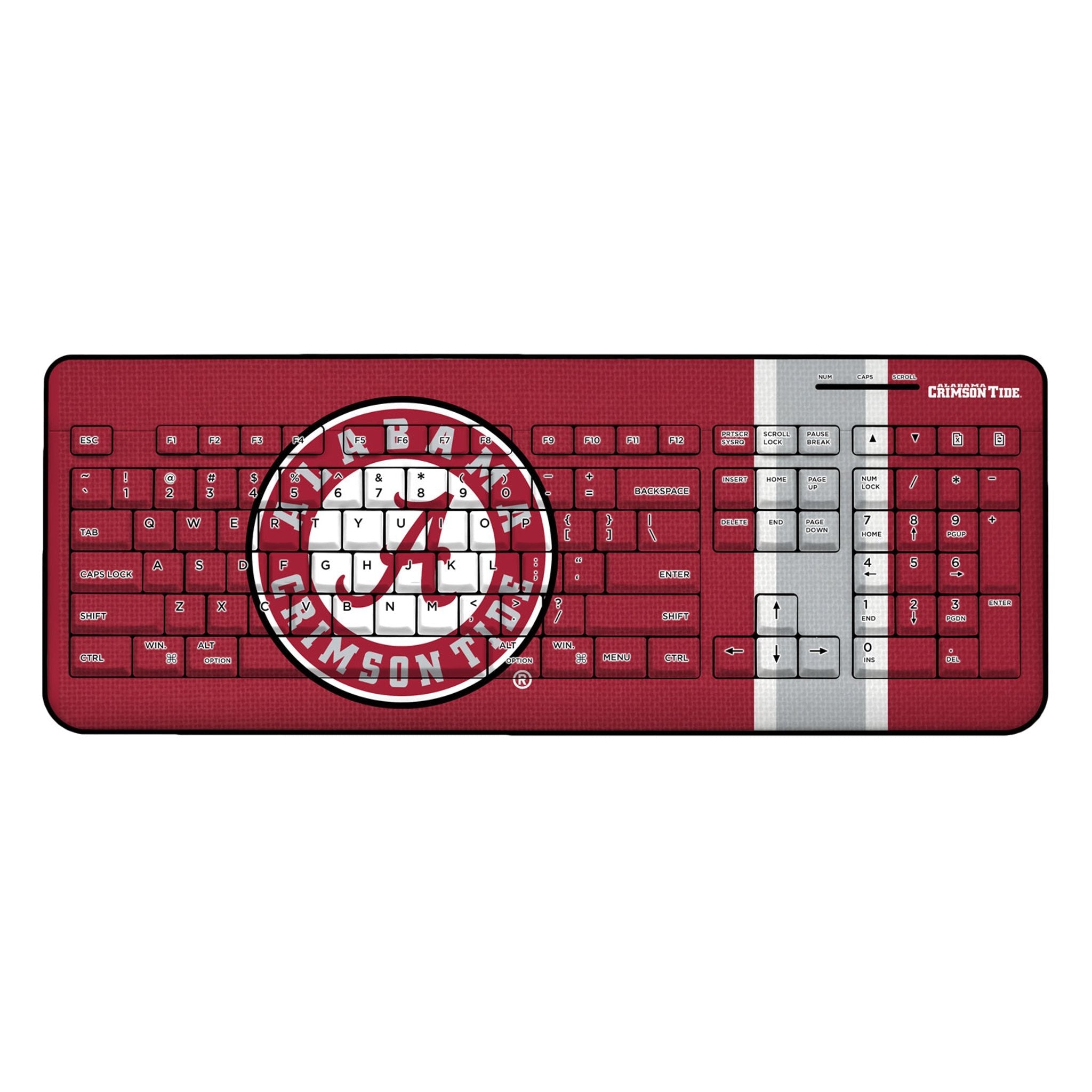 University of Alabama Crimson Tide Stripe Wireless USB Keyboard 1