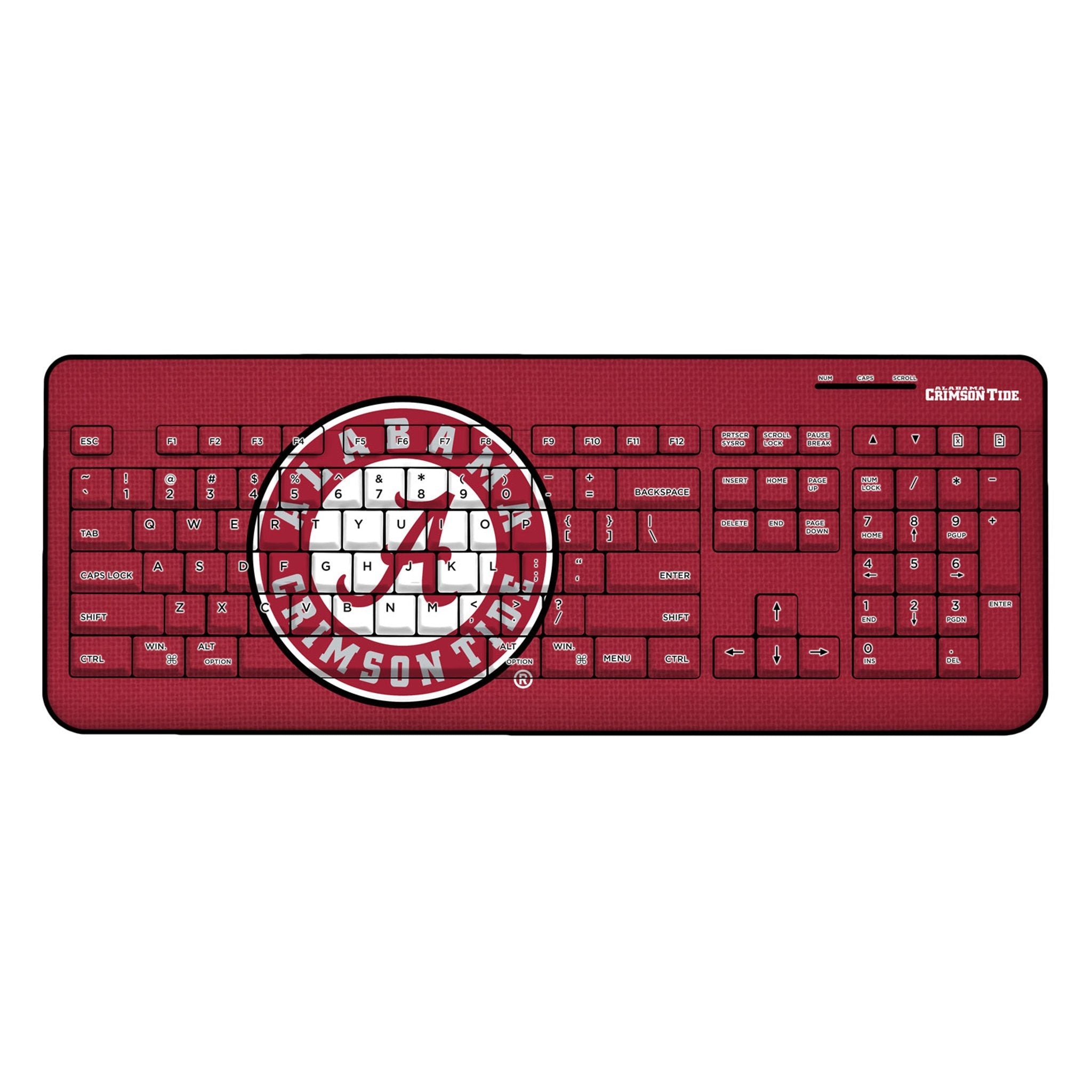 University of Alabama Crimson Tide Solid Wireless USB Keyboard 1