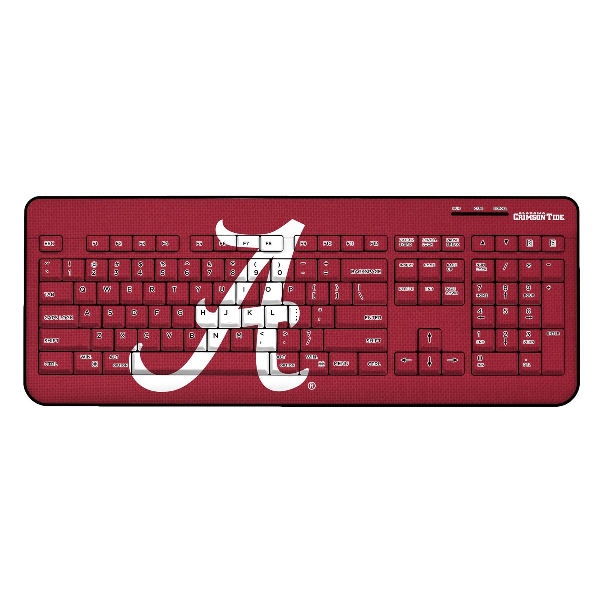 University of Alabama Crimson Tide Script A Solid Wireless USB Keyboard 1