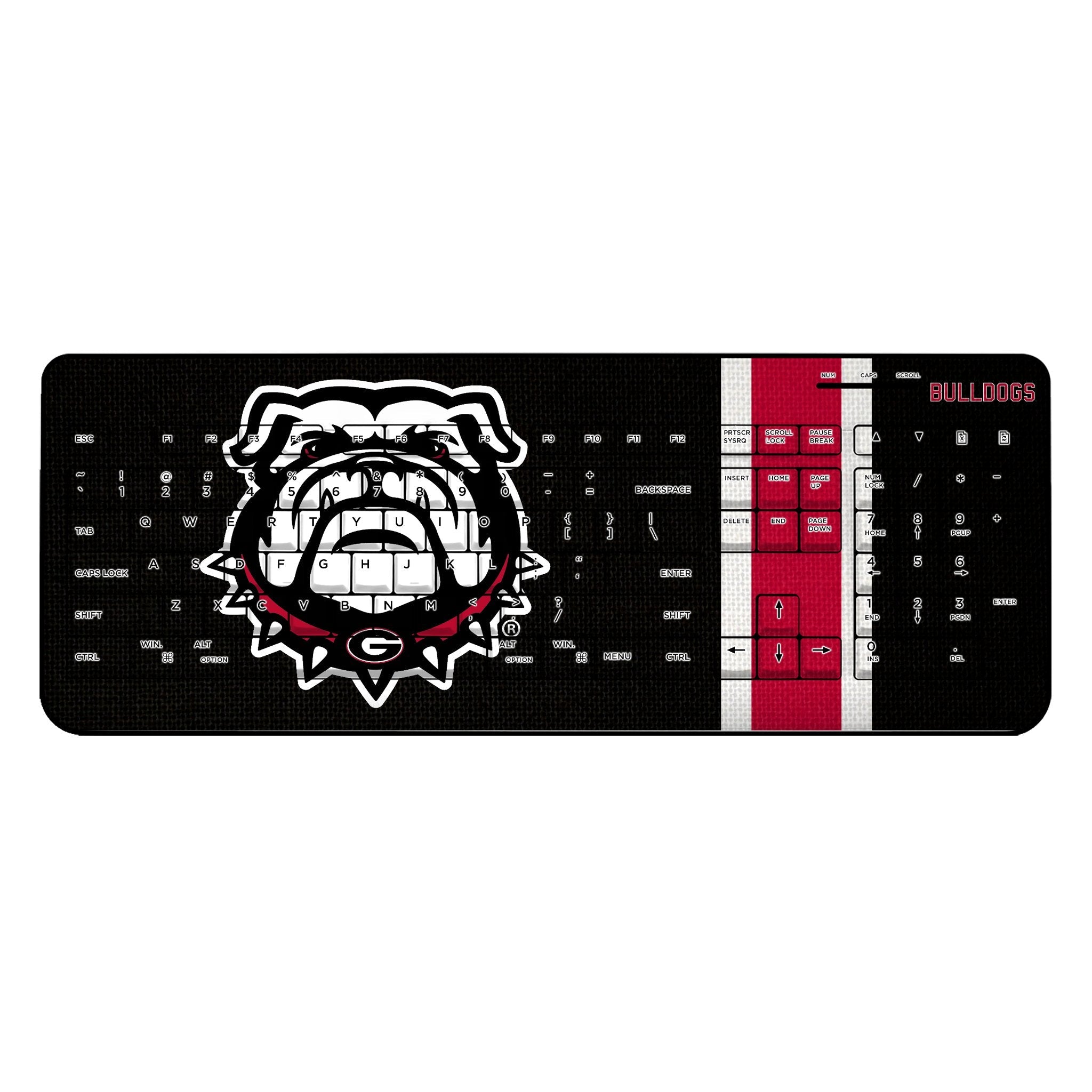 University of Georgia Bulldogs Uga Stripe Wireless USB Keyboard 1