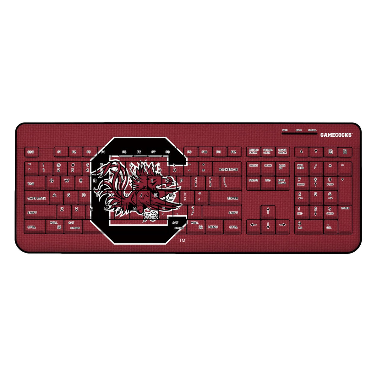 University of South Carolina Gamecocks Solid Wireless USB Keyboard 1