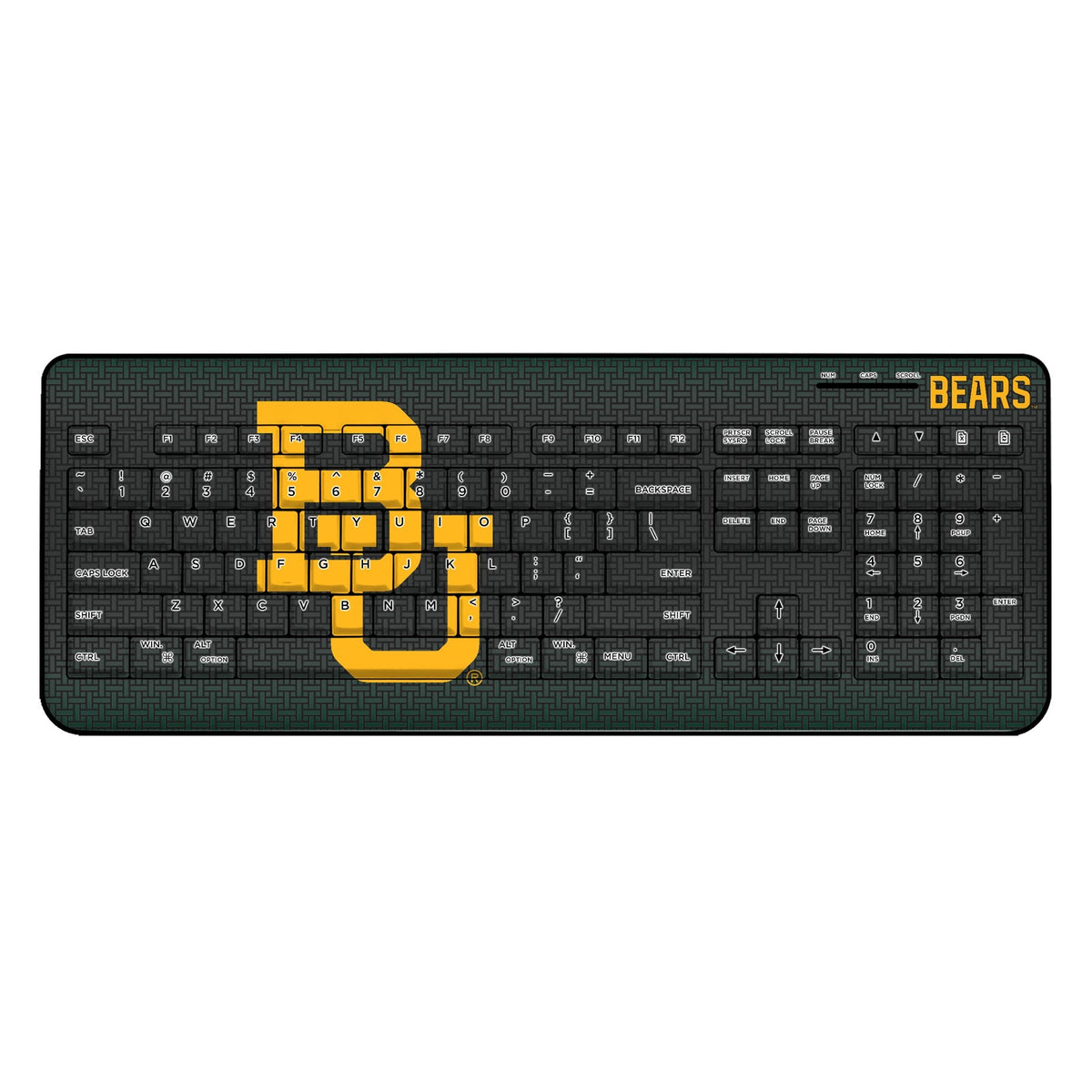 Baylor University Bears Linen Wireless USB Keyboard 1