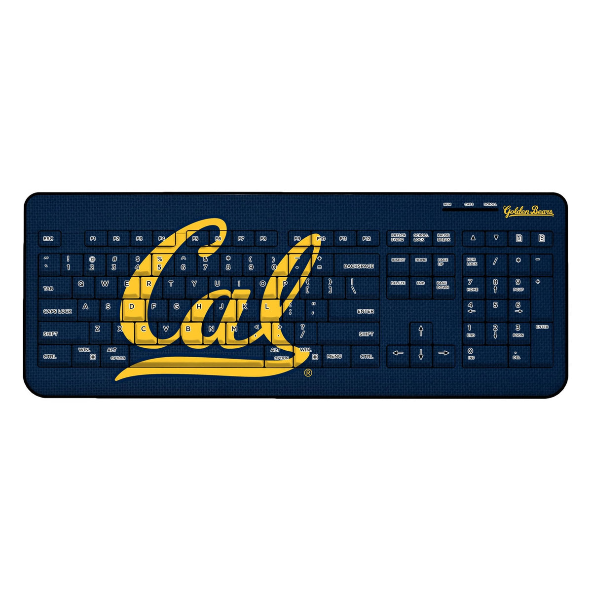 University of California Berkeley Golden Bears Solid Wireless USB Keyboard 1